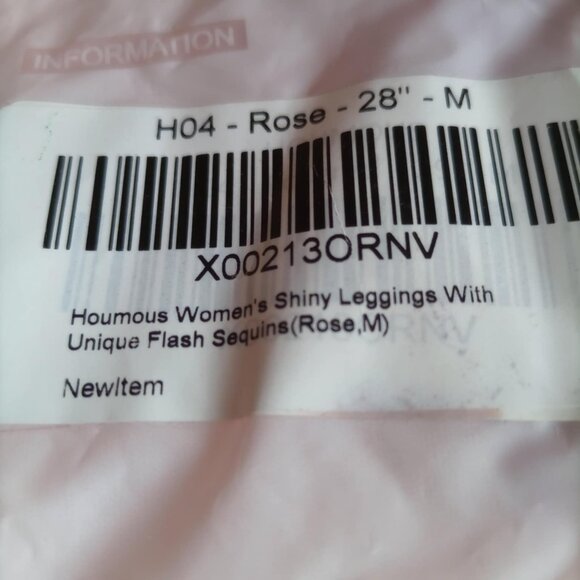 Pink Shiny Leggings Sz M - Picture 9 of 9